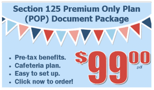 section 125 premium only plan (POP) Document Package